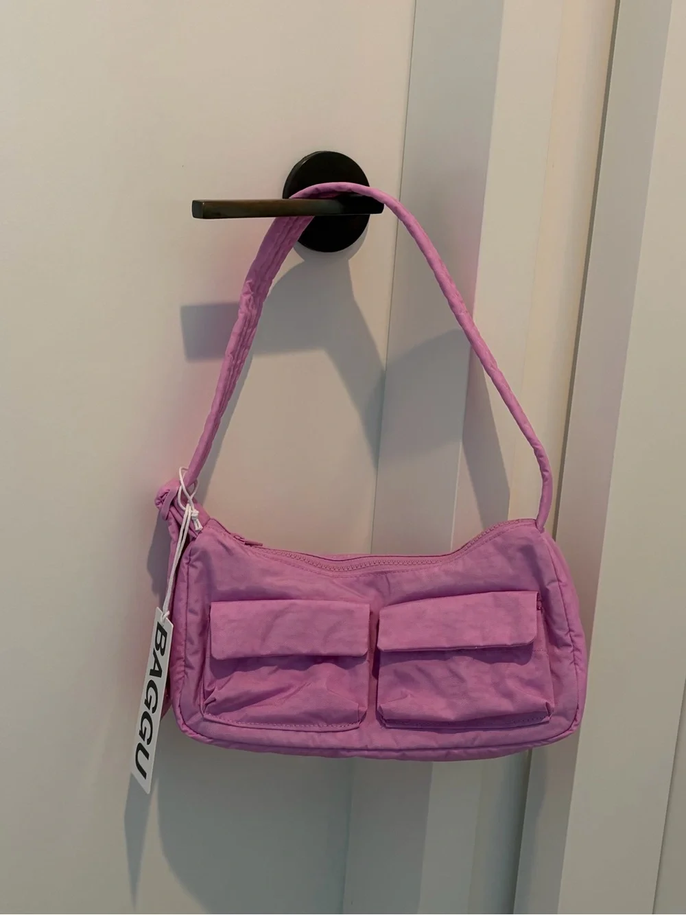 BAGGU Cargo Nylon Shoulder Bag Peony